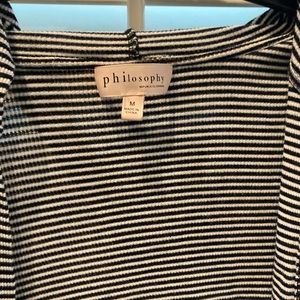 Philosophy black/white stripe hoodie size Medium